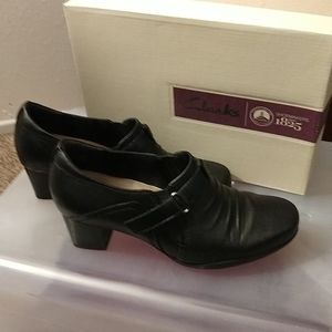 Clark's Black Leather Booties